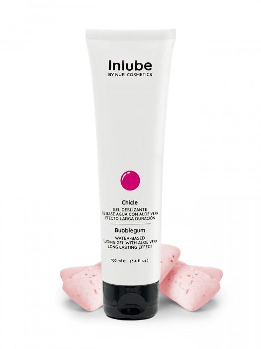 Лубрикант на водной основе Nuei Inlube с алоэ вера и ароматом бабл-гам - 100 мл. - Nuei cosmetics - купить с доставкой в Балашихе