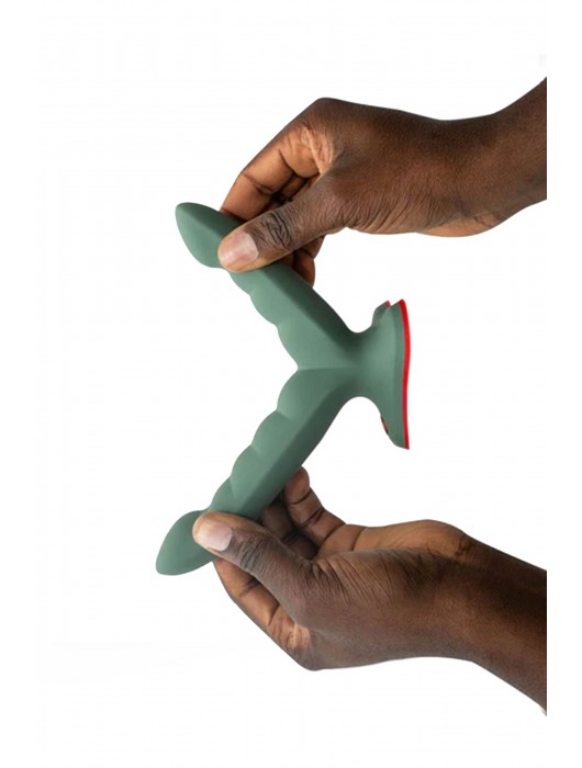 Оливковый двойной фаллоимитатор Ryde - 12,3 см. - Fun Factory