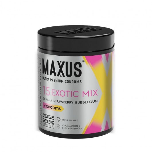 Цветные ароматизированные презервативы MAXUS Exotic Mix - 15 шт. - Maxus - купить с доставкой в Балашихе