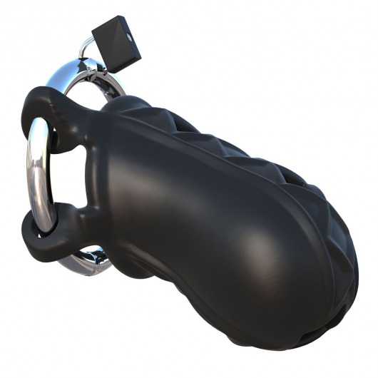Черный замок верности Extreme Silicone Cock Blocker - Pipedream - купить с доставкой в Балашихе