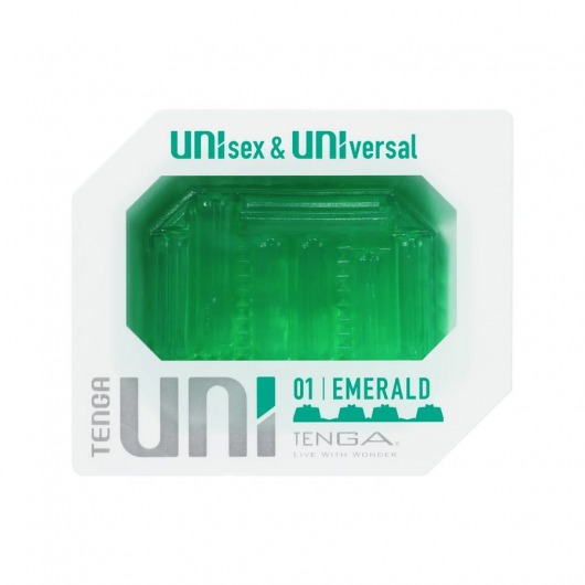 Зеленый мастурбатор-стимулятор Tenga Uni Emerald - Tenga - в Балашихе купить с доставкой