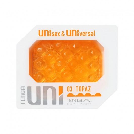 Оранжевый мастурбатор-стимулятор Tenga Uni Topaz - Tenga - в Балашихе купить с доставкой