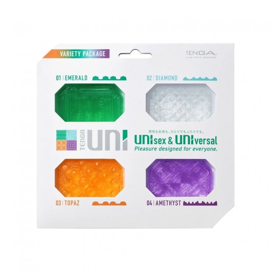 Набор из 4 мастурбаторов-стимуляторов Tenga Uni Variety Pack - Tenga - в Балашихе купить с доставкой