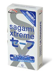 Презервативы Sagami Xtreme Ultrasafe с двойным количеством смазки - 10 шт. - Sagami - купить с доставкой в Балашихе