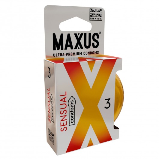 Презервативы анатомической формы Maxus Sensual - 3 шт. - Maxus - купить с доставкой в Балашихе
