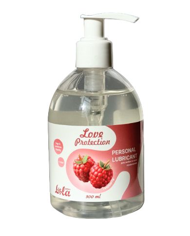 Лубрикант на водной основе Love Protection Raspberry с ароматом малины - 300 мл. - Lola Games - купить с доставкой в Балашихе