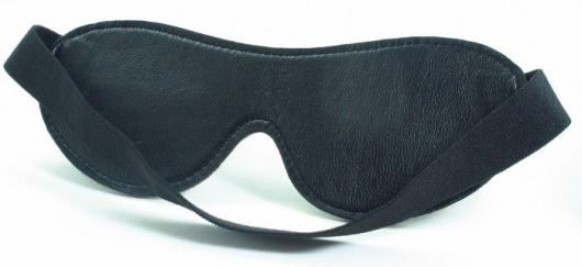 Черная кожаная маска на глаза - БДСМ Арсенал - купить с доставкой в Балашихе