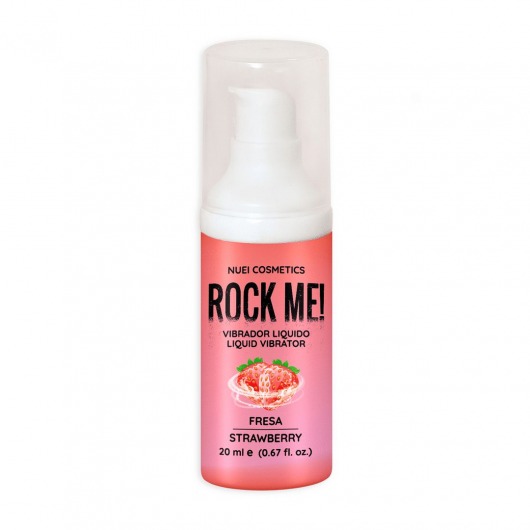Жидкий вибратор Nuei Rock Me! с ароматом клубники - 20 мл. - Nuei cosmetics - купить с доставкой в Балашихе