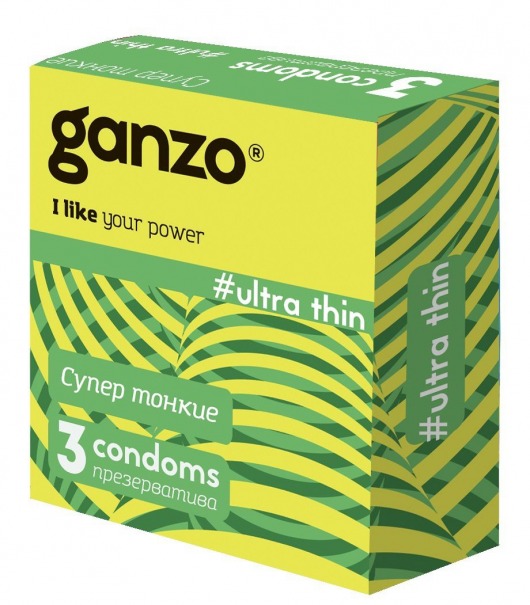 Ультратонкие презервативы Ganzo Ultra thin - 3 шт. - Ganzo - купить с доставкой в Балашихе