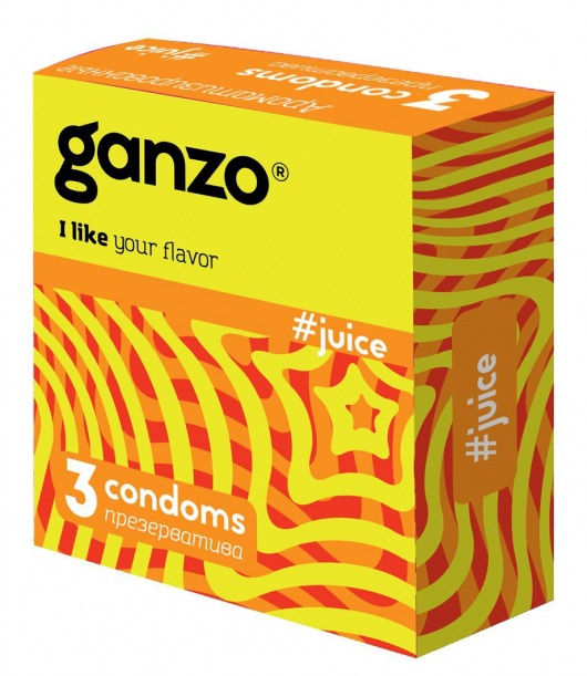Ароматизированные презервативы Ganzo Juice - 3 шт. - Ganzo - купить с доставкой в Балашихе