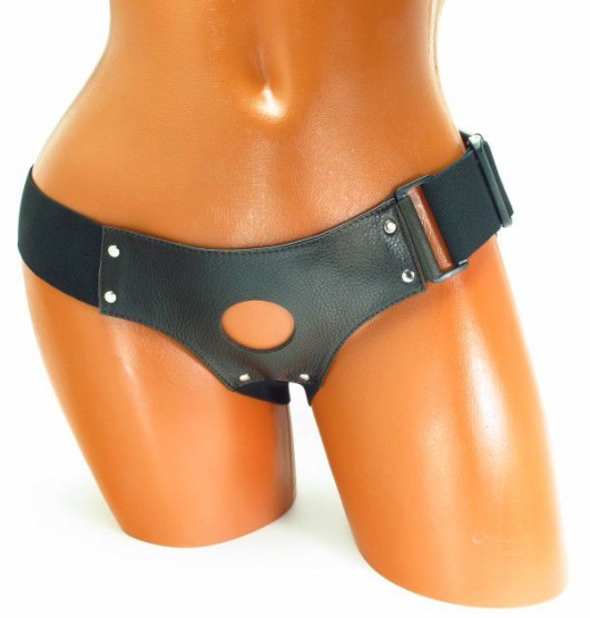 Трусики для страпона коричневого цвета - БДСМ Арсенал - купить с доставкой в Балашихе