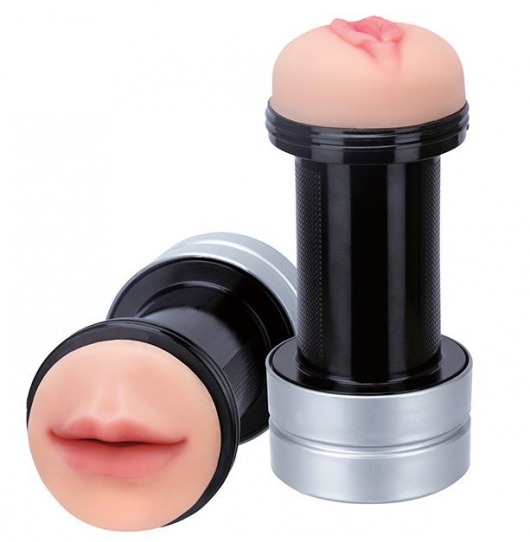 Двусторонний мастурбатор REALSTUFF 2 IN 1 HUMMER MOUTH   VAGINA - ротик и вагина - Dream Toys - в Балашихе купить с доставкой