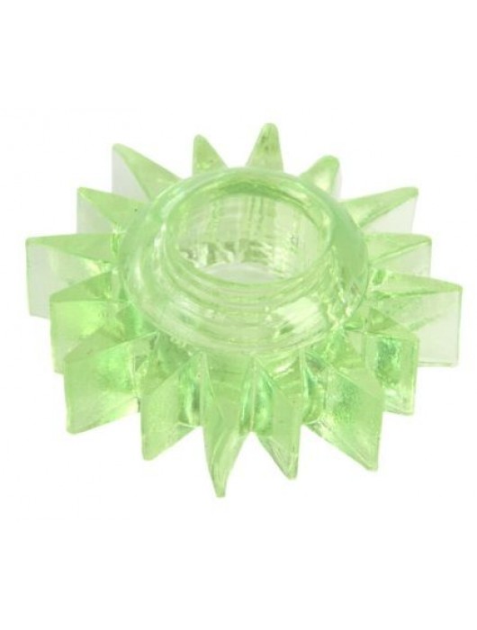 Зеленое эрекционное кольцо-солнце - Toyfa Basic - в Балашихе купить с доставкой