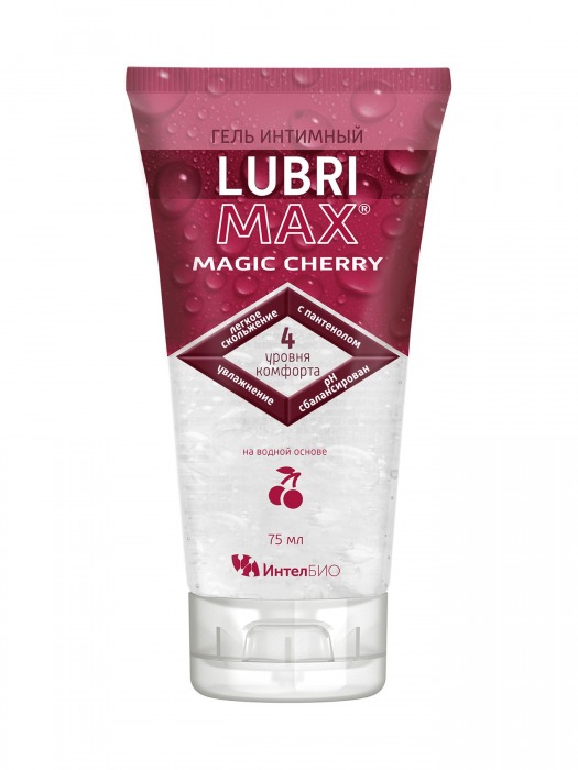 Интимный гель-смазка на водной основе Lubrimax Magic Cherry - 75 мл. - ИнтелБИО - купить с доставкой в Балашихе