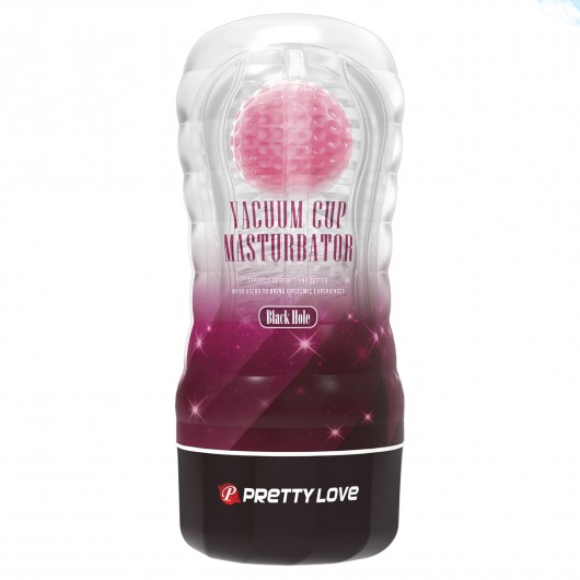 Прозрачный текстурированный мастурбатор Vacuum Cup Masturbator Black Hole - Baile - в Балашихе купить с доставкой