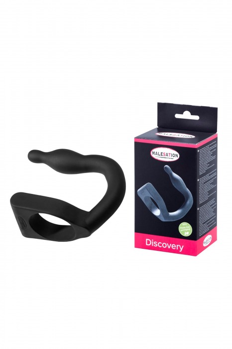 Эрекционное кольцо с вибровтулкой Discovery - MALESATION - в Балашихе купить с доставкой