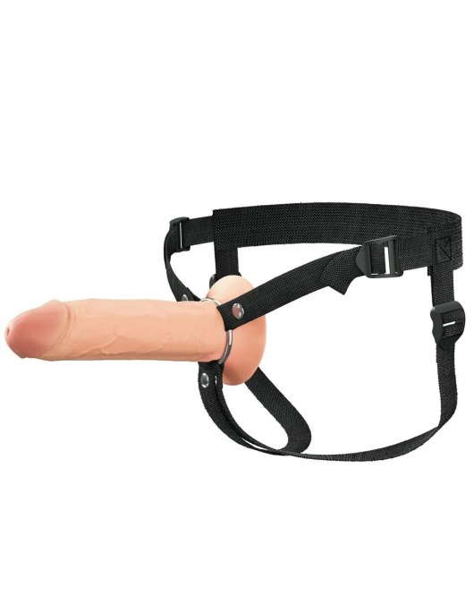 Полый страпон на ремнях 8’’ Hollow Silicone Strap-on - Pipedream - купить с доставкой в Балашихе