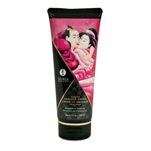 Массажный крем для тела с ароматом малины Raspberry feeling - 200 мл. - Shunga - купить с доставкой в Балашихе