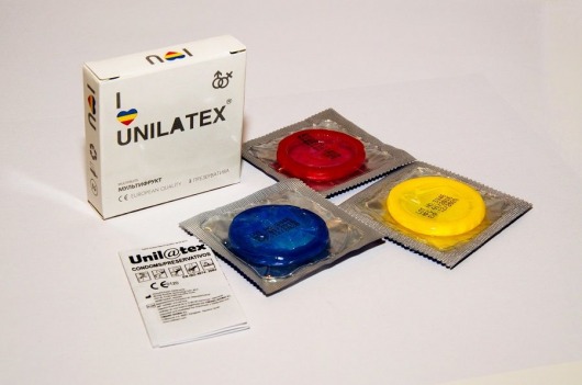 Разноцветные ароматизированные презервативы Unilatex Multifruits - 3 шт. - Unilatex - купить с доставкой в Балашихе