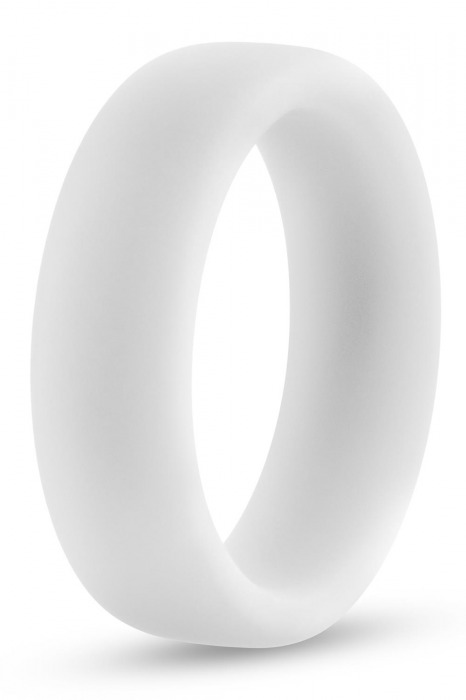 Белое люминесцентное эрекционное кольцо Silicone Glo Cock Ring - Blush Novelties - в Балашихе купить с доставкой