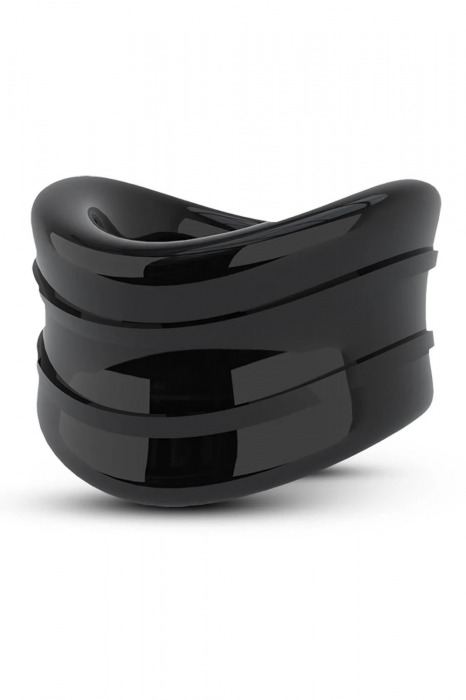 Черное эрекционное кольцо на мошонку Beef Ball Stretcher Snug - Blush Novelties - в Балашихе купить с доставкой