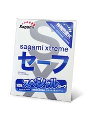 Презерватив Sagami Xtreme Ultrasafe с двойным количеством смазки - 1 шт. - Sagami - купить с доставкой в Балашихе