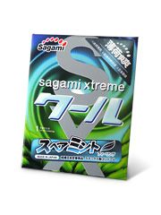 Презерватив Sagami Xtreme Mint с ароматом мяты - 1 шт. - Sagami - купить с доставкой в Балашихе