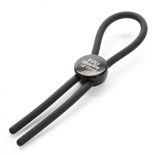 Тёмно-серое эрекционное кольцо с зажимом Again and Again Adjustable Cock Ring - Fifty Shades of Grey - в Балашихе купить с доставкой
