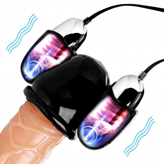 Черная стимулирующая насадка для головки полового члена Multi Speed Vibrating Penis Head Teaser - XR Brands - в Балашихе купить с доставкой