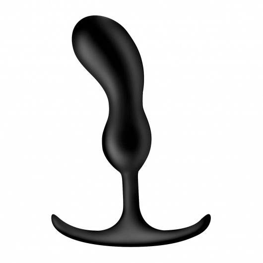 Черный массажер простаты с утяжелителями Premium Silicone Weighted Prostate Plug Medium - 16,3 см. - XR Brands - в Балашихе купить с доставкой
