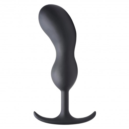 Черный массажер простаты с утяжелителями Premium Silicone Weighted Prostate Plug XL - 20,8 см. - XR Brands - в Балашихе купить с доставкой