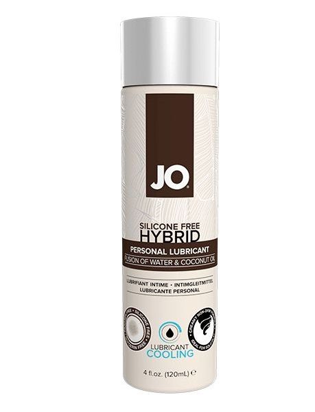 Водно-масляный лубрикант с охлаждающим эффектом JO Silicon free Hybrid Lubricant COOLING - 120 мл. - System JO - купить с доставкой в Балашихе