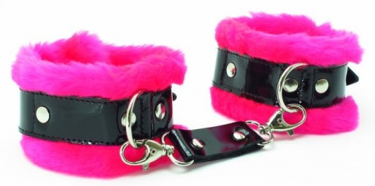 Розовые наручники с мехом BDSM Light - БДСМ Арсенал - купить с доставкой в Балашихе