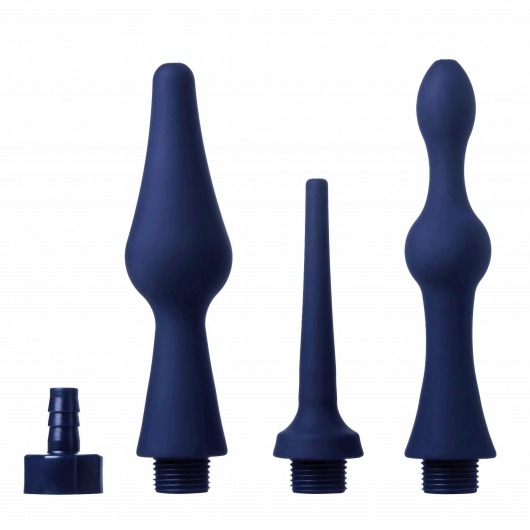 Набор из 3 универсальных насадок для анального душа Universal 3 Piece Silicone Enema Attachment Set - XR Brands - купить с доставкой в Балашихе