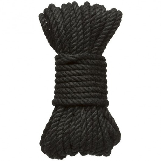 Черная верёвка для связывания и фиксации Bind Tie - 9,14 м. - Doc Johnson - купить с доставкой в Балашихе