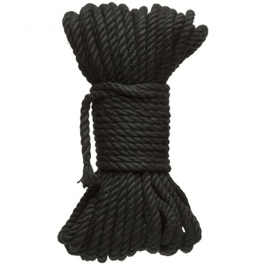 Черная верёвка для связывания и фиксации Bind Tie - 15,24 м. - Doc Johnson - купить с доставкой в Балашихе