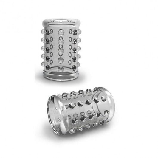 Прозрачная насадка на пенис с шишечками STAY HARD COCK SLEEVE 02 CLEAR - Blush Novelties - в Балашихе купить с доставкой