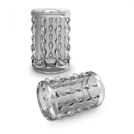 Прозрачная насадка с бороздками STAY HARD COCK SLEEVE 04 CLEAR - Blush Novelties - в Балашихе купить с доставкой