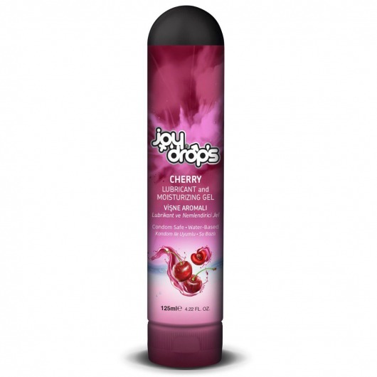 Смазка на водной основе Cherry с ароматом вишни -  125 мл. - JoyDrops - купить с доставкой в Балашихе