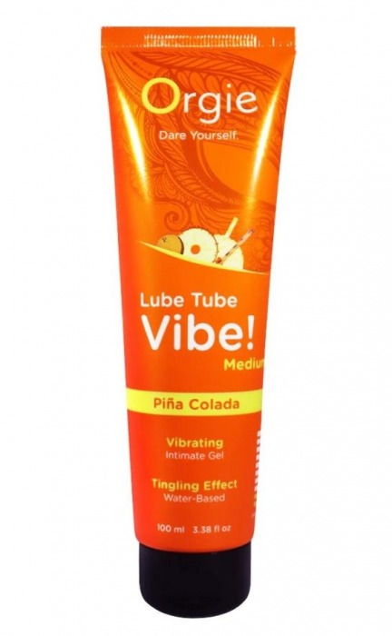 Гель с эффектом вибрации Lube Tube Vibe Medium Pina Colada - 100 мл. - ORGIE - купить с доставкой в Балашихе