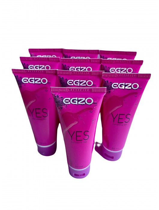 Набор из 10 согревающих лубрикантов на водной основе Egzo Yes (по 50 мл.) - EGZO - купить с доставкой в Балашихе