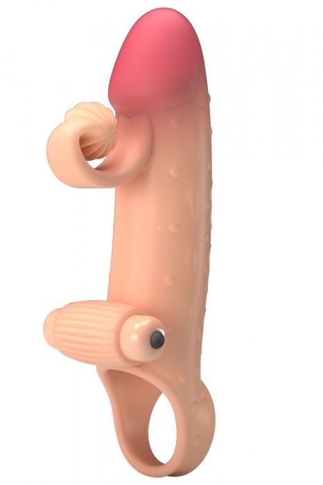 Телесная вибронасадка на пенис с подхватом мошонки - 20 см. - Baile - в Балашихе купить с доставкой