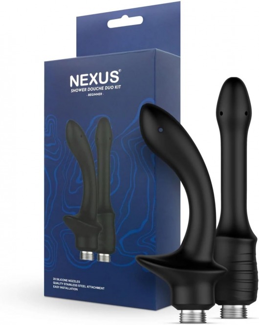Набор из 2 насадок для анального душа Shower Douche Duo Kit Beginner - Nexus Range - купить с доставкой в Балашихе