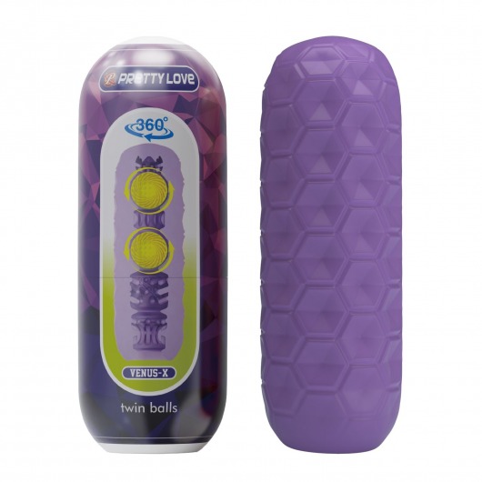Фиолетовый мастурбатор Venus-X Twin balls - Baile - в Балашихе купить с доставкой