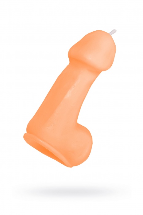 Оранжевая свеча в форме пениса - 47 гр. - Pecado - купить с доставкой в Балашихе