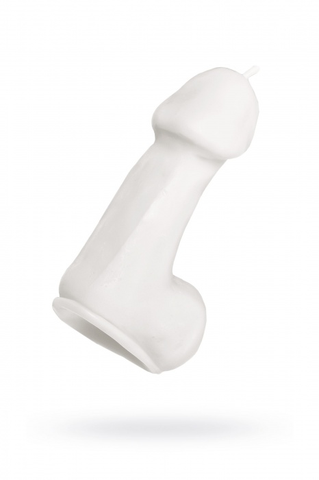 Белая свеча в форме пениса - 47 гр. - Pecado - купить с доставкой в Балашихе