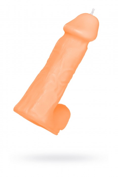 Оранжевая сувенирная свеча «Пенис» - Pecado - купить с доставкой в Балашихе