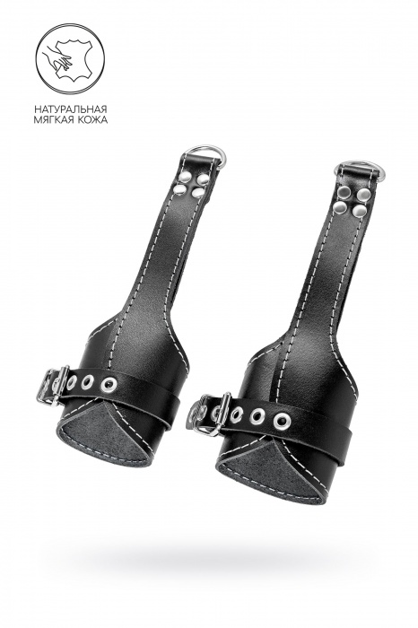 Черные подвесы с белой строчкой - Pecado - купить с доставкой в Балашихе