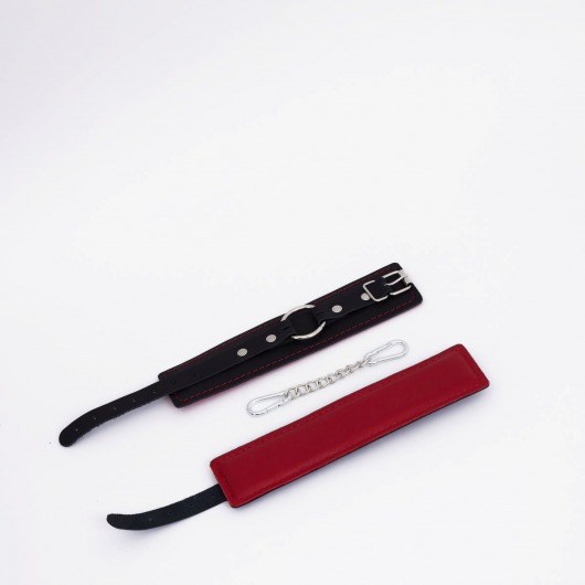 Черно-красные кожаные оковы - Crazy Handmade - купить с доставкой в Балашихе