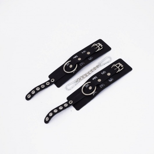 Черные кожаные наручники Sex - Crazy Handmade - купить с доставкой в Балашихе